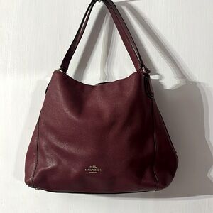 Coach Cranberry Red Pebbled Leather Purse